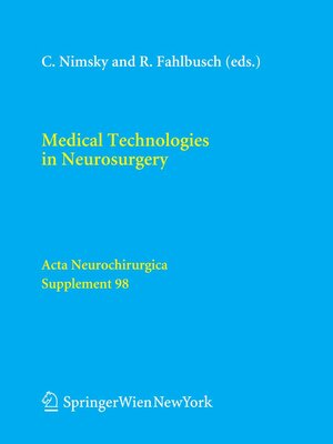 cover image of Medical Technologies in Neurosurgery